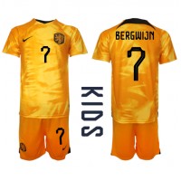 Netherlands Steven Bergwijn #7 Replica Home Minikit World Cup 2022 Short Sleeve (+ pants)